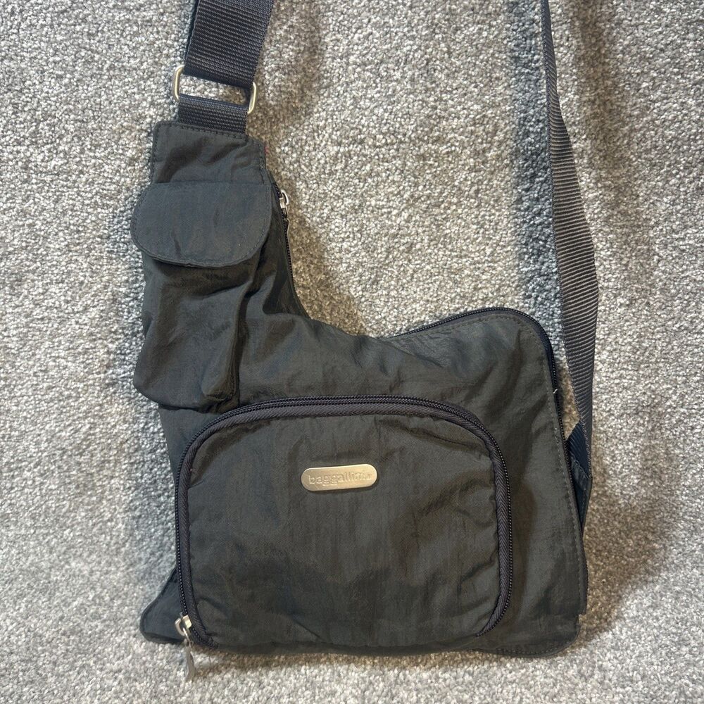 Baggallini City Bag Grey Crossbody Messenger Shoulder Bag Purse Organizer Travel